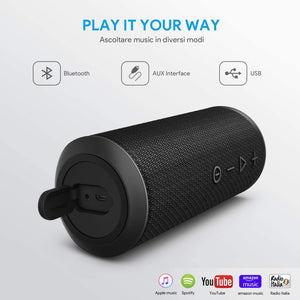 Zamkol 5200mAh Altoparlante Bluetooth, 4.2 Cassa Wireless Speaker, IPX6 Portatile Stereo Speaker, Bluetooth & AUX & TWS connection, Speakers with bass radiator, per Smartphone, Computer, TV