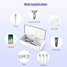 Carica l&#39;immagine nel visualizzatore di Gallery, Sterilizzatore UV Professionale, 59S Sterizzatore UV Scatola LED con 8 Perline Lampada Sterilizzazione Rapida 99,9%, Adatto per Cellulari, Occhiali, Estetica, Strum S2