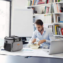 Carica l'immagine nel visualizzatore di Gallery, Lifewit 15L Borsa Termica Manutenzione di Freddo e Caldo per Uomo/Donna/Bambino Porta Pranzo Cibo Alimentazione per Campeggio Lavoro Scuola (Grigio) 15L Grigio