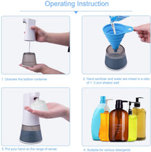 Carica l'immagine nel visualizzatore di Gallery, SPLAKS Dispenser Sapone Automatico, Dispenser di Sapone Liquido Ricaricabile da 350 ml con Sensore a Infrarossi, Adatto Bagno E Cucina(con Asciugamano e Imbuto)