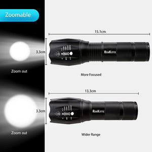 REHKITTZ Torcia Super Luminosa Portatile LED (2 Confezioni), 1000...