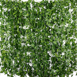 BETESSIN Edera Artificiale Finta 24 Pezzi Pianta Rampicante...