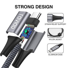 Carica l'immagine nel visualizzatore di Gallery, RAVIAD Cavo USB [4Pezzi, 0.5m 1m 2m 3m] Nylon Intrecciato Cavo USB Tipo C di Ricarica Rapida e Trasmissione per Samsung Galaxy S10/ S9/ S8 Plus, Huawei P30/ P20/ Mate20, Sony Xperia XZ (Grigio)