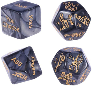 4pcs dadi Sexy Gioco,Gioco Per Adulti Dadi,divertenti Giochi Di Ruolo Romantici Dadi Gioco Di Dadi,di Dadi Regalo Novità Per Addio Al Nubilato Luna Di Miele Anniversario Di Matrimonio