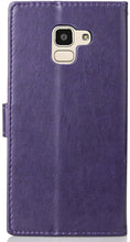 Carica l&#39;immagine nel visualizzatore di Gallery, Galaxy J6 Case,J6 Case 2018,Book Style Fashion Bling Diamond PU Leather Stand Flip Case Cover con porta carte di credito Custodia a portafoglio per Samsung Galaxy J6 2018 Custodia con supporto. Viola
