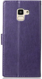 Galaxy J6 Case,J6 Case 2018,Book Style Fashion Bling Diamond PU Leather Stand Flip Case Cover con porta carte di credito Custodia a portafoglio per Samsung Galaxy J6 2018 Custodia con supporto. Viola