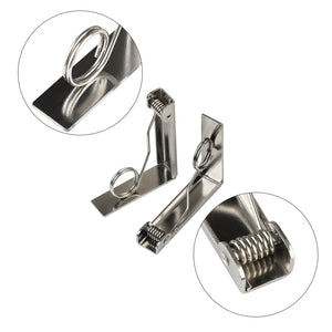 ZoomSky Tovaglia Clips 4 Pezzi Picnic Tovaglietta da Tavolo in Argento