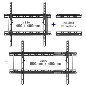 Cheetah Mounts APTMM2B Supporto da Parete per TV Inclinabile VESA 600, black - Ilgrandebazar