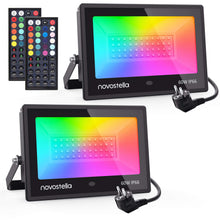 Carica l'immagine nel visualizzatore di Gallery, 2 x 60W Faretto LED Esterno RGB, Novostella 20 Colori 6 Modalità LED... - Ilgrandebazar