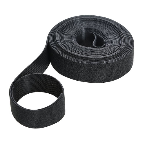 Nastro nero riapribile con velcro, nero, 684180 25 mm x 5 m, Black - Ilgrandebazar