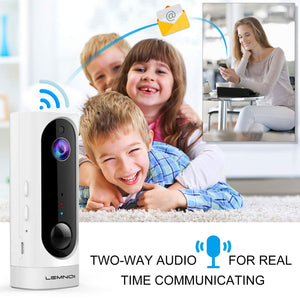 Lemnoi Telecamera di Videosorveglianza Batteria Wifi senza Fili, Bianco - Ilgrandebazar