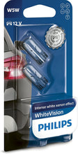 Carica l&#39;immagine nel visualizzatore di Gallery, Philips 12961NBVB2 WhiteVision Effetto Xenon W5W Lampada Auto, Blister Doppio