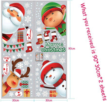 Carica l&#39;immagine nel visualizzatore di Gallery, QIANS Natale Vetrofanie Murali Fai da Te Finestra Decorazione Vetrina Wallpaper Adesivi Impermeabile Facile da Usare(Ciao)