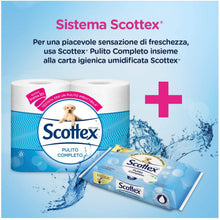 Carica l'immagine nel visualizzatore di Gallery, Scottex Pulito Completo Carta Igienica Salvaspazio, 1 confezione (4 x 16 rotoli)