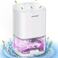 Carica l'immagine nel visualizzatore di Gallery, Deumidificatore Casa SUPOOBE Deumidificatore Portatile 1100ML -Muffa e Umidità Silenzioso,Spegnimento Automatico,Luci LED 7 colori,Per la Casa,Bagno,Cabina Armadio,Auto