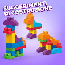Carica l'immagine nel visualizzatore di Gallery, Mega- Sacca Ecologica Blocchi da Costruzione, Giocattolo per Bambini 1+ Anni, Multicolore, 60 Pezzi, DCH55