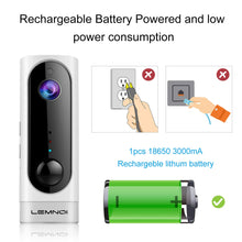 Carica l&#39;immagine nel visualizzatore di Gallery, Lemnoi Telecamera di Videosorveglianza Batteria Wifi senza Fili, Bianco - Ilgrandebazar