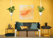 Carica l&#39;immagine nel visualizzatore di Gallery, Luxbon Set di 4 Fioriere Sospese in Macrame da Interno ed Esterno 104cm, Beige - Ilgrandebazar