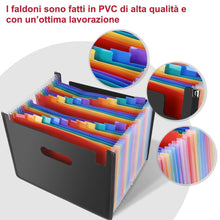 Carica l&#39;immagine nel visualizzatore di Gallery, LOETAD Cartella Portadocumenti per Ufficio A4 Porta Documenti 24 tasche - Ilgrandebazar