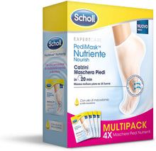 Carica l&#39;immagine nel visualizzatore di Gallery, Scholl Pedimask Maschera Piedi Nutriente con Olio di Macadamia, 4 Paia di Calzini Idratanti, Tempo di azione: 20 minuti