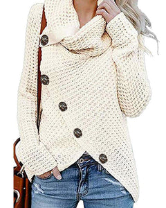 kenoce Maglione Donna Collo Alto Casual Pullover Manica Lunga... - Ilgrandebazar