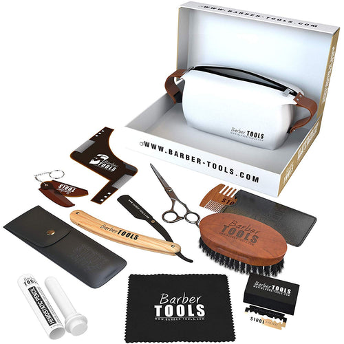 ✮ BARBER TOOLS ✮ Kit/Set/Cofanetto per la cura e manutenzione della barba e...