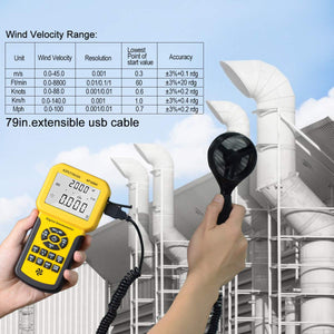 AOPUTTRIVER Anemometro Digitale Portatile AP-856A(Anemometro USB) - Ilgrandebazar