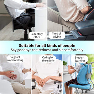 Power Of Nature Cuscino per Sedile Ortopedico, Cuscino Sedia Memory Foam, Ergonomico Cuscini Seduta per Auto, Ufficio, Computer, Sedia a Rotelle, Piaghe da Decubito e per Dolore al Coccige