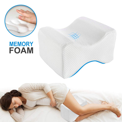 Cuscino per ginocchia dormire, Cuscini gambe ortopedico Small, Bianco - Ilgrandebazar