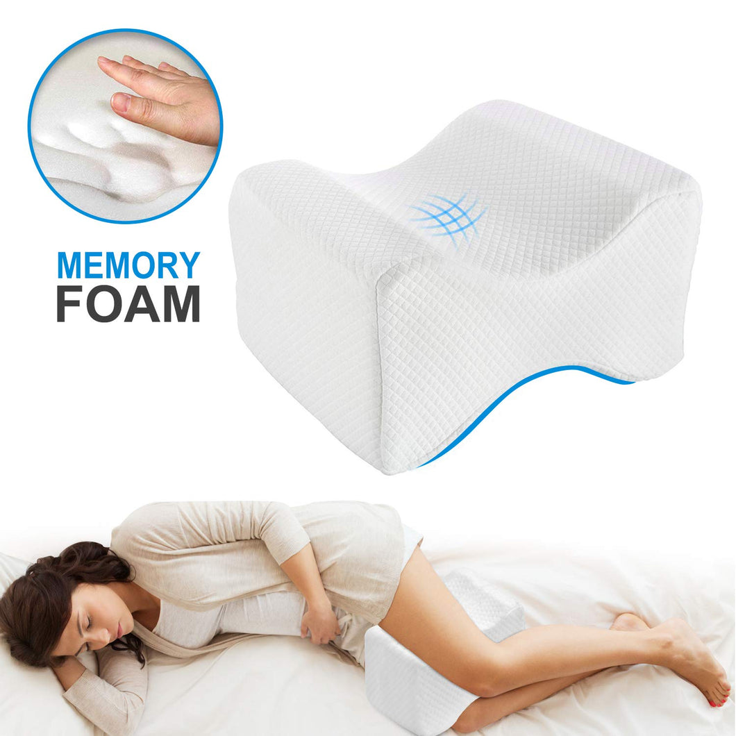 Cuscino per ginocchia dormire, Cuscini gambe ortopedico Small, Bianco - Ilgrandebazar