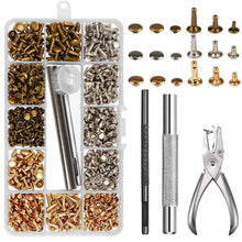 Carica l&#39;immagine nel visualizzatore di Gallery, NACTECH 300 Set Rivetti in Pelle Bottoni a Rivetto per Cuoio Doppio Rivetti... - Ilgrandebazar