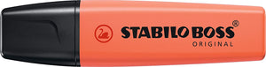 Evidenziatore - STABILO BOSS ORIGINAL Pastel - Astuccio da 4 - Rosso Corallo, Fior di Ciliegio, Azzurro Nuvola, Lime