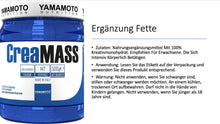 Carica l'immagine nel visualizzatore di Gallery, Yamamoto Nutrition CreaMASS integratore alimentare che apporta 100% creatina monoidrato gusto Neutro 500 g 500 g (Confezione da 1)