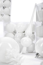 Carica l&#39;immagine nel visualizzatore di Gallery, Brubaker Set di 101 Accessori Decorativi per L&#39;Albero di Natale - addobbi Natalizie in Color Bianco - Diverse Forme di Palline ed Un Puntale per Albero di Natale