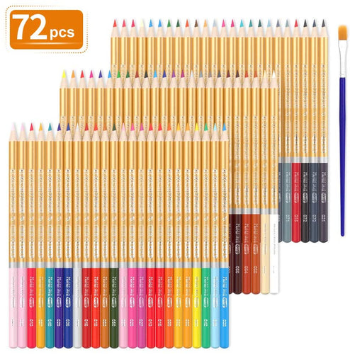 TOPERSUN pastelli colorati Matita colorata 72 colori con Scatola in Metallo Pastelli Pre-terra di Colori Vivaci per Adulti e pittori ideali per artisti adulti e bambini libri da colorare e scuola