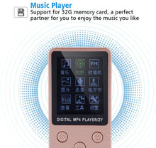 Carica l'immagine nel visualizzatore di Gallery, VBESTLIFE Lettore MP3 Digitale Mini USB MP3 Lettore Portatile MP3 Player Lettore Musicale con Auricolari MP3 / MP4 Music Player Supporto 32GB TF Card(Rosa)