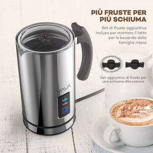 VAVA IT VA-EB008 Montalatte Elettrico Schiumatore Acciaio Inox caffè Argento - Ilgrandebazar