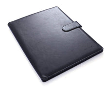 Carica l'immagine nel visualizzatore di Gallery, Cartella Porta Documenti A4 Pelle Portablocco Con Pinza Cartellina Black - Ilgrandebazar