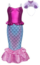 Carica l&#39;immagine nel visualizzatore di Gallery, AmzBarley Il Costume della Sirenetta Ariel Vestito vestirsi Ragazze Bambine... - Ilgrandebazar
