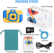 Carica l&#39;immagine nel visualizzatore di Gallery, ASIUR Fotocamera Digitale per Bambini 1080P HD Videocamere Giocattolo Ricaricabili Videocamere per Bambini per Ragazze e Ragazzi 3-8 Anni Compleanno Natale Capodanno Regalo (Blu)