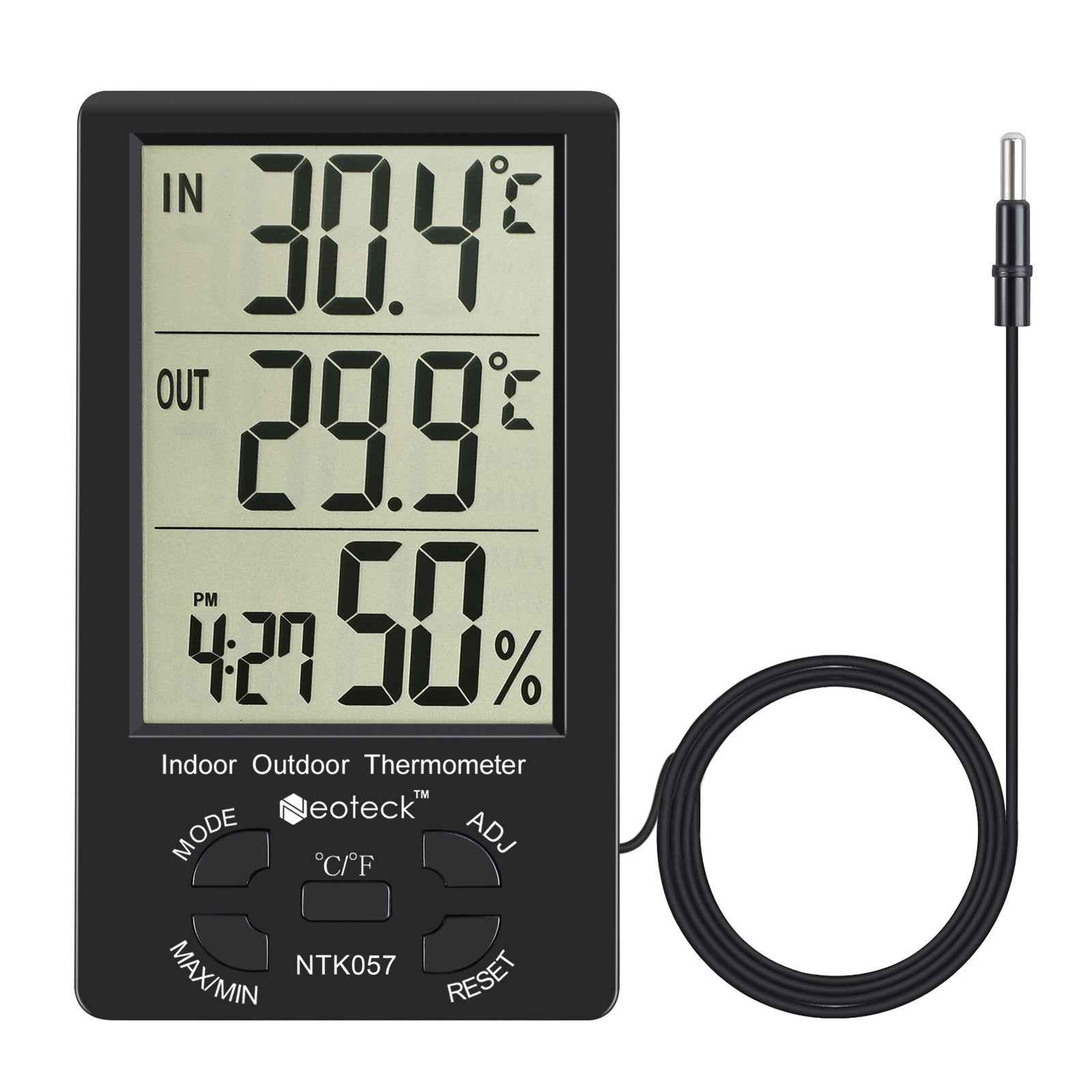 Stazione Meteo Wireless Con Sensore Esterno – Display LCD Grande, Previsioni, Sveglia Radio E Barometro