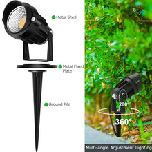 Carica l&#39;immagine nel visualizzatore di Gallery, Luci da Giardino 7W COB, CLY Faretti led, 800LM Bianca 2-pcs - Ilgrandebazar