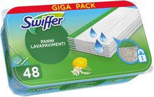 Carica l&#39;immagine nel visualizzatore di Gallery, Swiffer Lavapavimenti Wet, 48 Panni Umidi, Limone, Maxi Formato, Pulizia Igienica Profonda, Rimuove Sporco e Batteri, per Tutti I Tipi di Pavimenti 48 Unità