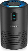 Carica l'immagine nel visualizzatore di Gallery, Nobebird Purificatore d'Aria con Filtro H13, Purificatore Silenzioso Ionico, Timer, Luce Notturna, 4 Livelli, Elimina Odori e Particelle Fini, Filtro dell'Aria per Casa, Camera da Letto, Ufficio