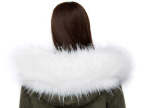Chic Vibe sciarpa in pelliccia sintetica, con cappuccio e volpe...