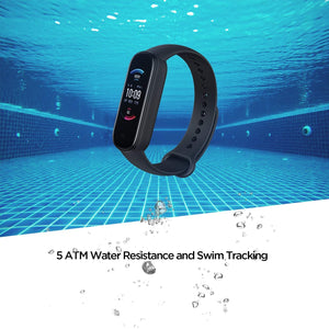 Amazfit Band 5 Smartwatch Tracker Fitness Orologio Sport Smartband con Alexa Integrato Impermeabile 5 ATM di 15 Giorni, Contapassi, Monitoraggio Frequenza Cardiaca del Sonno e della Salute Normal Nero