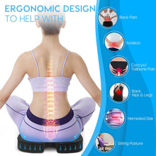 Carica l'immagine nel visualizzatore di Gallery, Cuscino Sedia Ufficio Ergonomico - Memory Foam Cuscino Sedia del Coccige per Sedia Rotelle, Cuscino Auto per Sollievo dal Dolore Alla Schiena e Alle Emorroidi Della Sciatica del Coccige