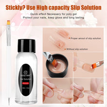 Carica l&#39;immagine nel visualizzatore di Gallery, Gel Ricostruzione Unghie, Kastiny 6 Gel per Unghie Colori con Slip Solution, Rosa Nudo Bianco Marrone Extension Acrygel Polygel Set con Unghie Finte/Pennello/Base e Top coat, Nail Art Salon