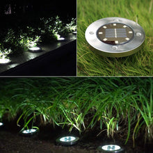 Carica l&#39;immagine nel visualizzatore di Gallery, QSSTech Luci Solari Giardino 8 LED,Luci led da 4 Pezzi Bianco Freddo