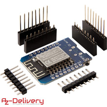 Carica l&#39;immagine nel visualizzatore di Gallery, AZDelivery 3 x D1 mini con NodeMCU ESP8266-12E, 100% compatibile 3x Mini - Ilgrandebazar